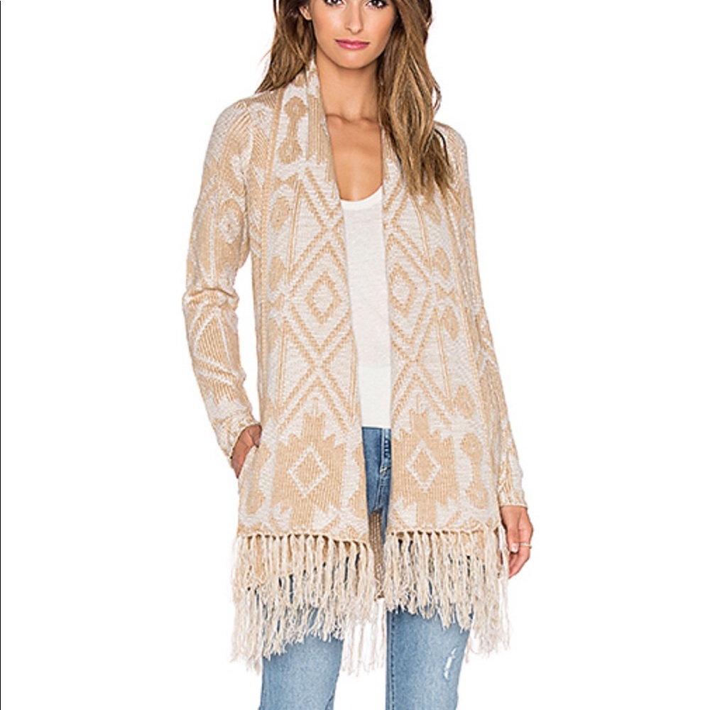 Show Me Your Mumu Tan boho cardigan